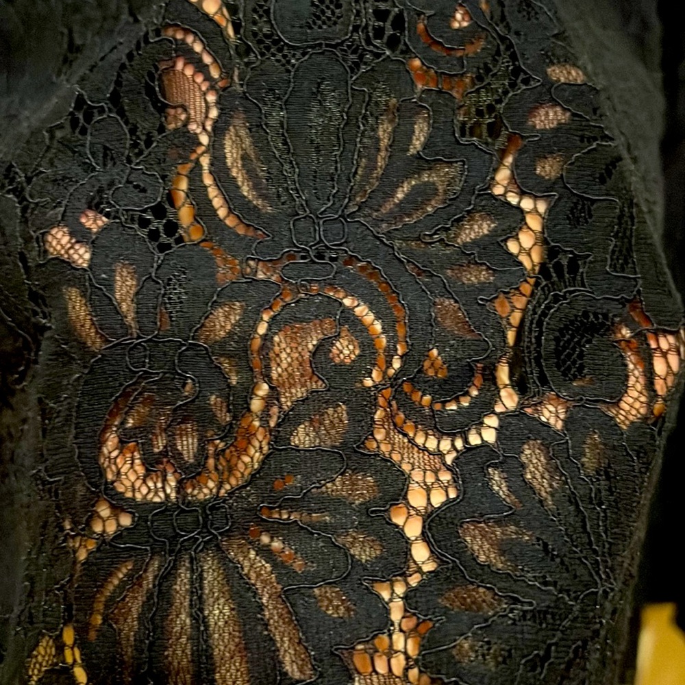 Loft dark blue lace top with bell sleeves - Picture 8 of 15